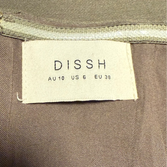 DISSH Willa Petrol Khaki Strapless Top with Pockets Size 6 - Picture 12 of 12